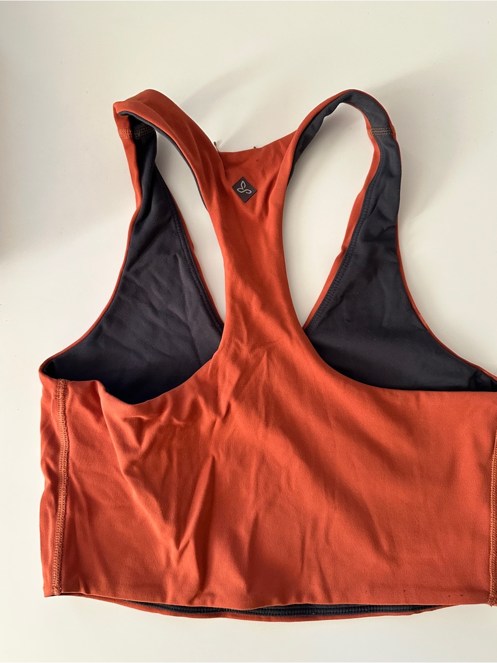 Prana Rust-Red Racerback Crop Top - Picture 2 of 2
